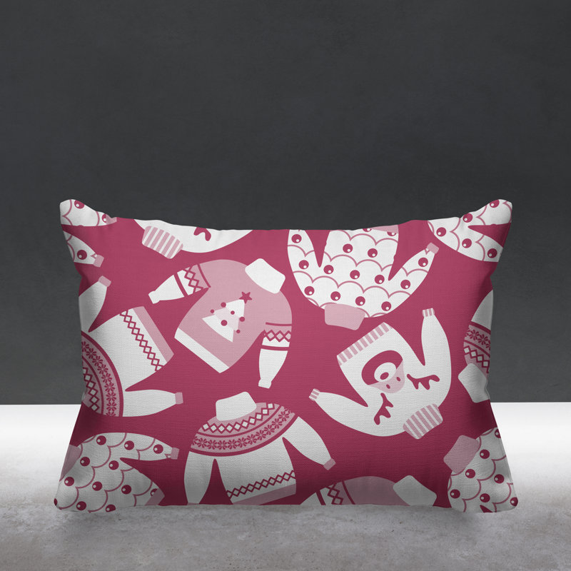 Coussin décoratif intérieur / extérieur Christmas, Rose
