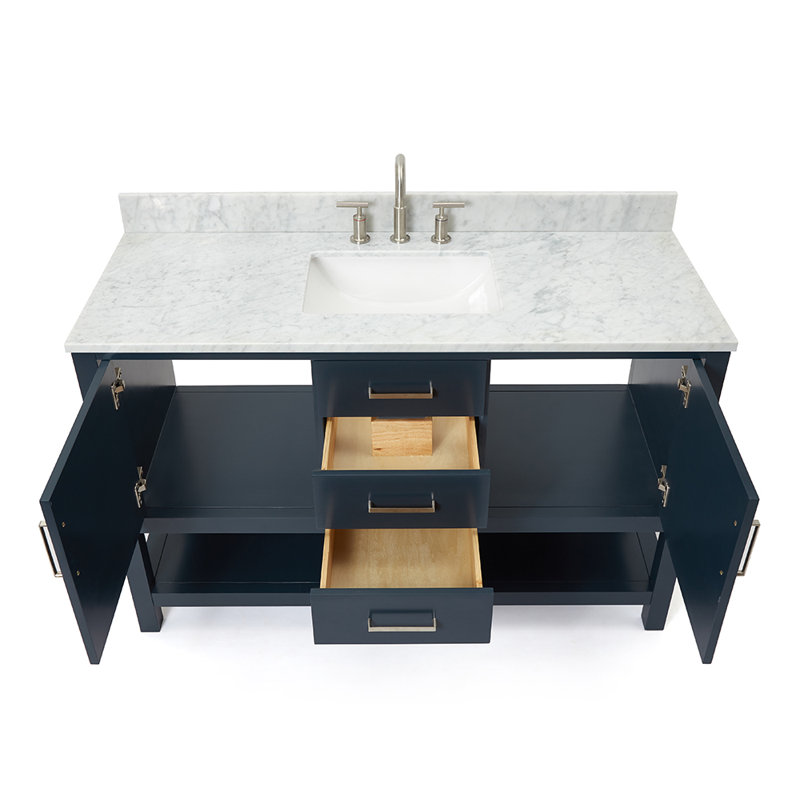 Bayhill 55'' W Single Vanity, Midnight Blue