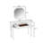 Retro Makeup Desk with Large Mirror and 3-Drawer Storage, Elegant Console for Bedroom and Living Room, White