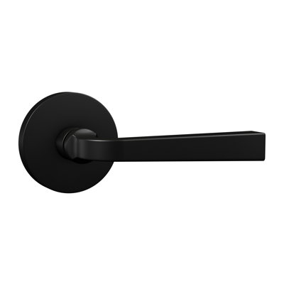 Levier Bravura 904S-6 Passage Memphis sur rosette ronde contemporaine en noir mat