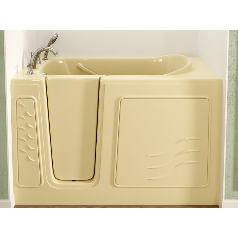 Therapeutic Tubs 30 in. x 60 in. Left Drain Quick Fill Walk-In Soaking Tub in Biscuit, Left, Biscuit