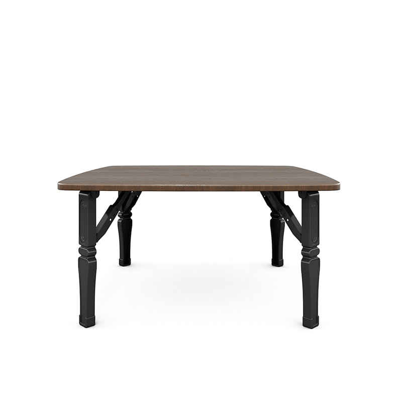Arzuaga Dining Table, Brown, 35cm H x 70cm L x 70cm W, Black