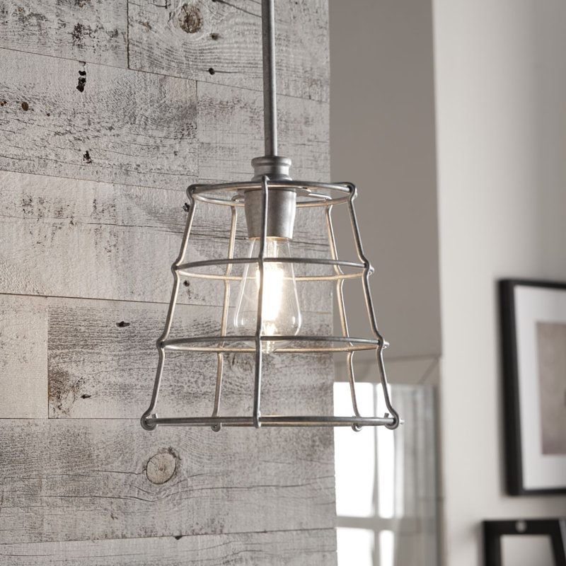 Luminaire suspendu géométrique 1 lumière Sherburne, Argent