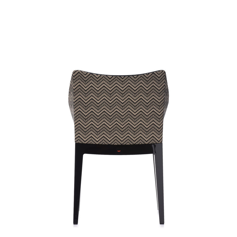 Madame Upholstered Arm Chair, Beige, Black