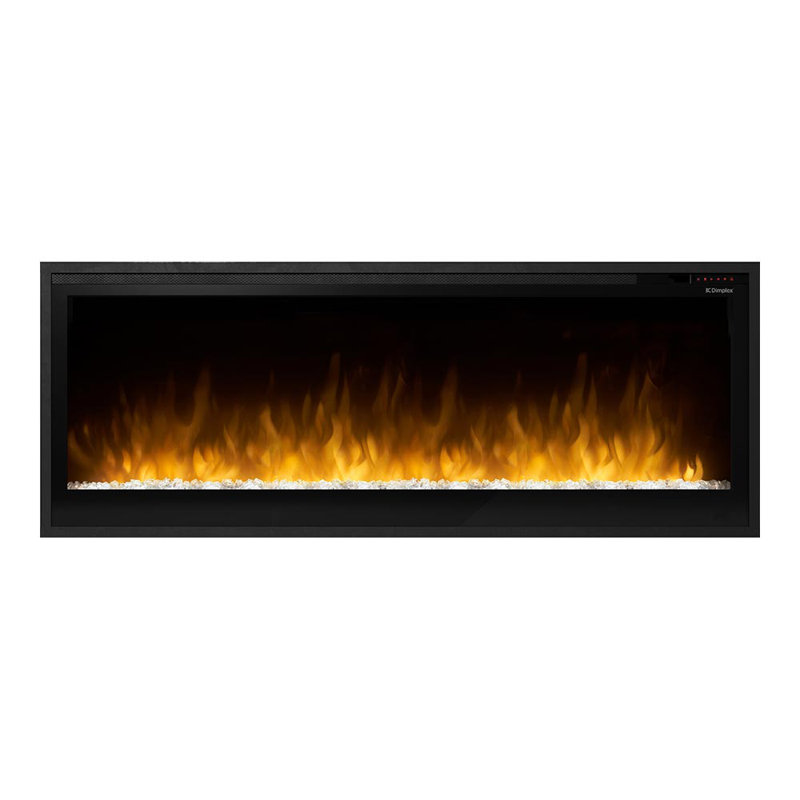 Dimplex Black Surface Wall Mounted Recessed Wall Mounted Electric Fireplace with BTU 5000, 50" W