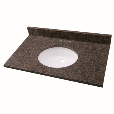 37'' Stone Single Bathroom Vanity Top with Sink