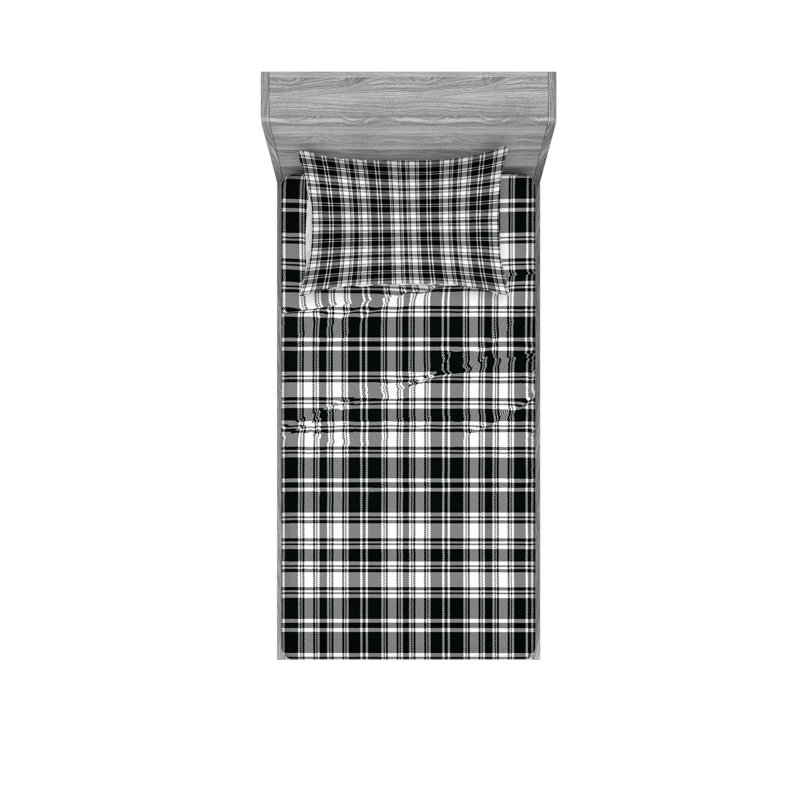 Microfiber Plaid Sheet Set, Twin XL