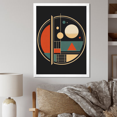 Paysage de pleine lune abstrait Mid-Century - reproduction sur toile