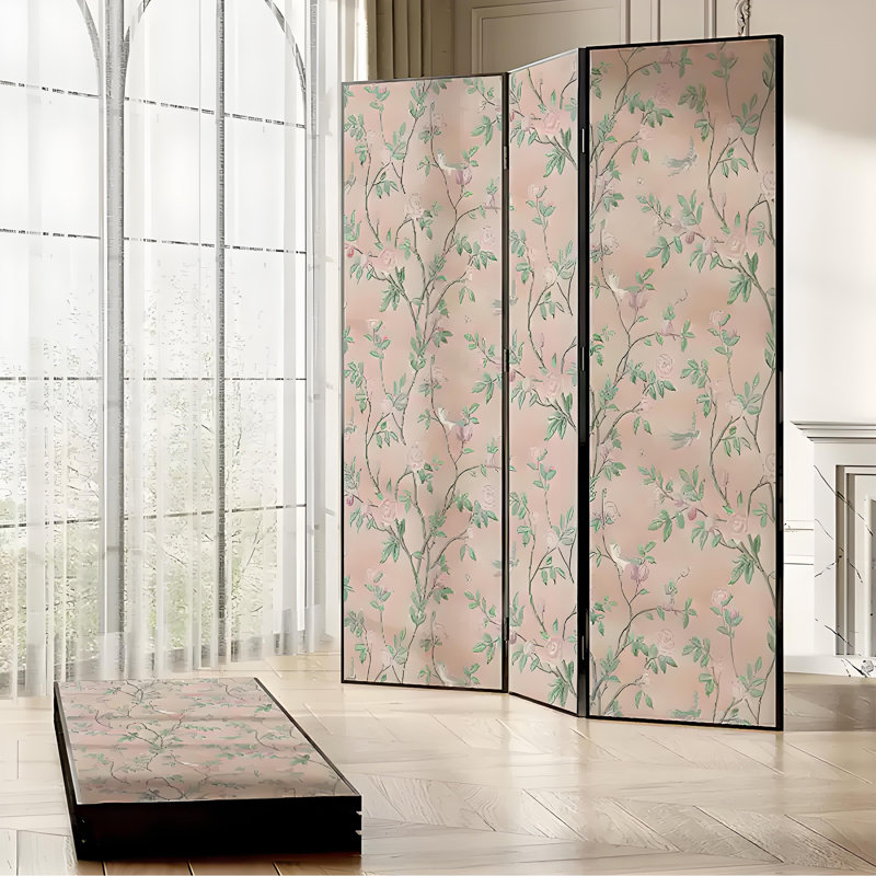 Oiseau et écran d'art floral, H 78,74 po x l 53,15 po x P 1,57 po