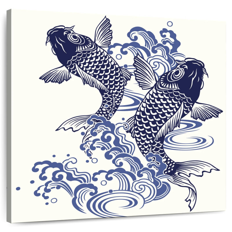 Brampt Two Carps Ink Painting