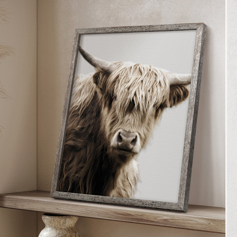 Highland Portrait I, reproduction encadrée - bois massif, H 11 po x l 9 po