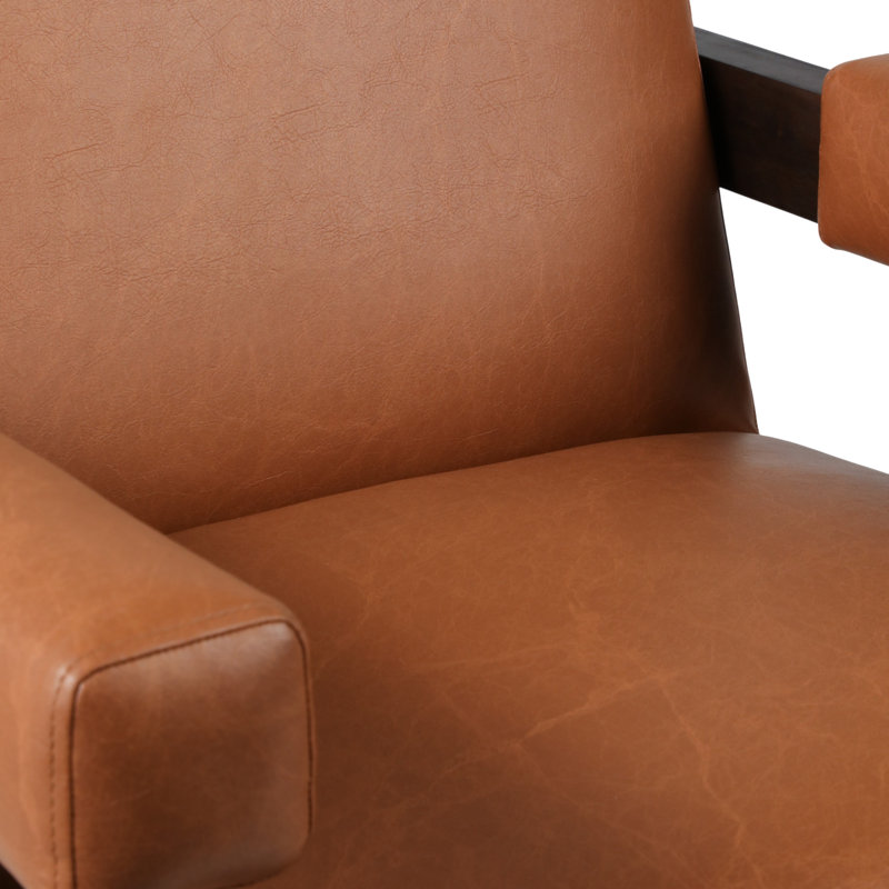 Modern Chair Fabric and Non-Woven Fabric Sturdy Wood Frame with Upholstered Padded Arms, Angled Legs, Comfortable Cushioning, Versatile Accent Seating, Sleek Contemporary Silhouette
