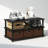 Furinno Turn-N-Tube Multipurpose Compact Open Storage Shoe Rack, Shoe Shelf Organizer with Bin Drawers, Black Oak/Black/Brown-935514023