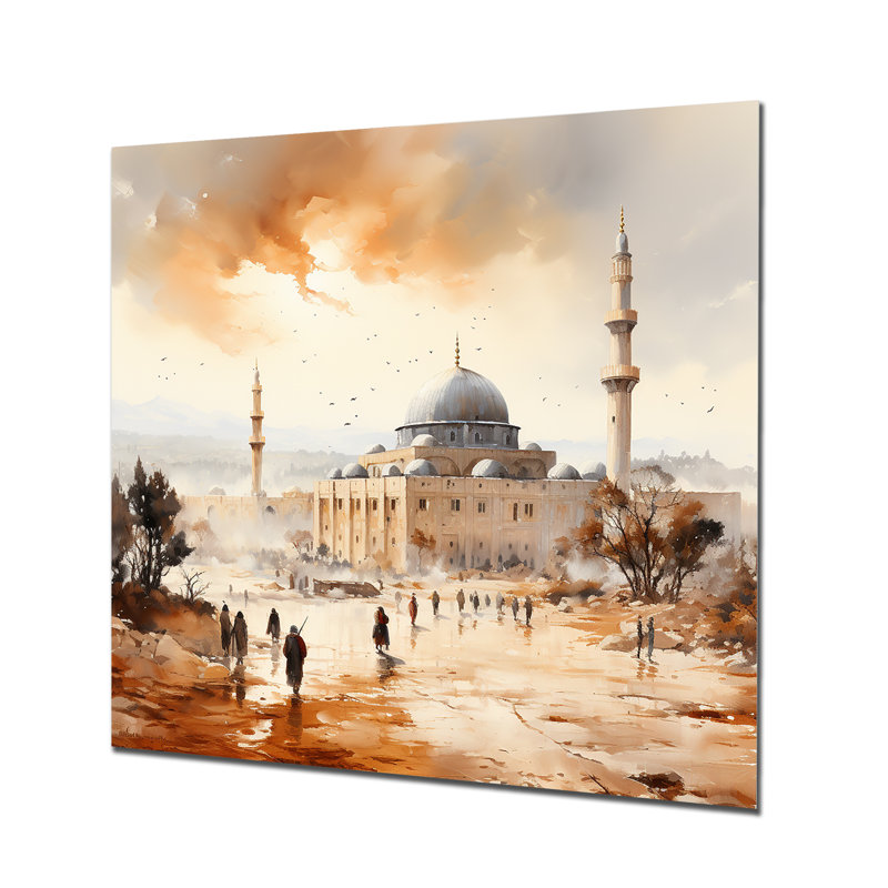 Art mural en métal «Mosquée des propanes», H 29 po x l 29 po