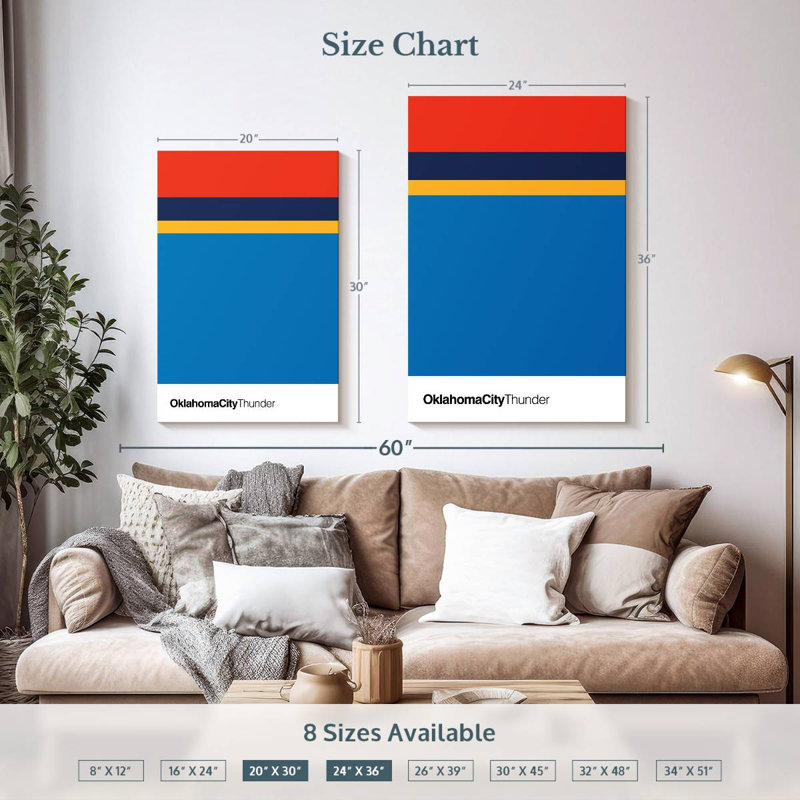 Sireci Oklahoma City Thunder, 36" H x 24" W