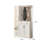 All-in-One Entryway Storage Cabinet with Shoe Compartment, Full-Length Mirror & Coat Rack, Modern Minimalist Foyer Organizer-129767484
