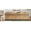 Buffet moderne de 72 po avec base en métal et tablettes réglables, armoire de rangement multifonctionnelle avec rangement et tablettes ouvertes pour la salle à manger ou la cuisine-1056364724-1056056557