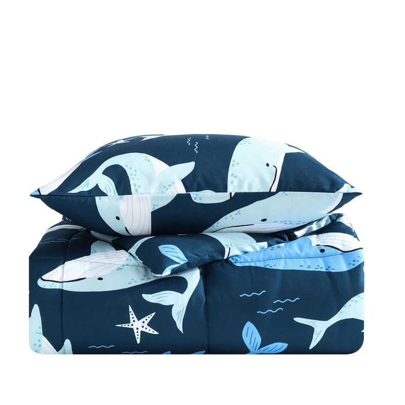 Nautica Kids Cru Comforter Bonus Set, Queen Comforter + 2 Standard Shams + 1ThrowPillow, Navy
