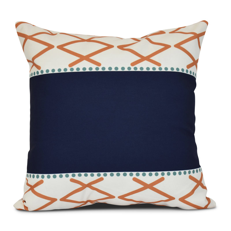 Housse et insert de coussin carré Sail, Sun & Fun, Orange, H 18 po x l 18 po x P 3 po