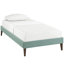 Lit en tissu de polyester et bois avec pieds fuselés carrés Sharon-114939668-114939665