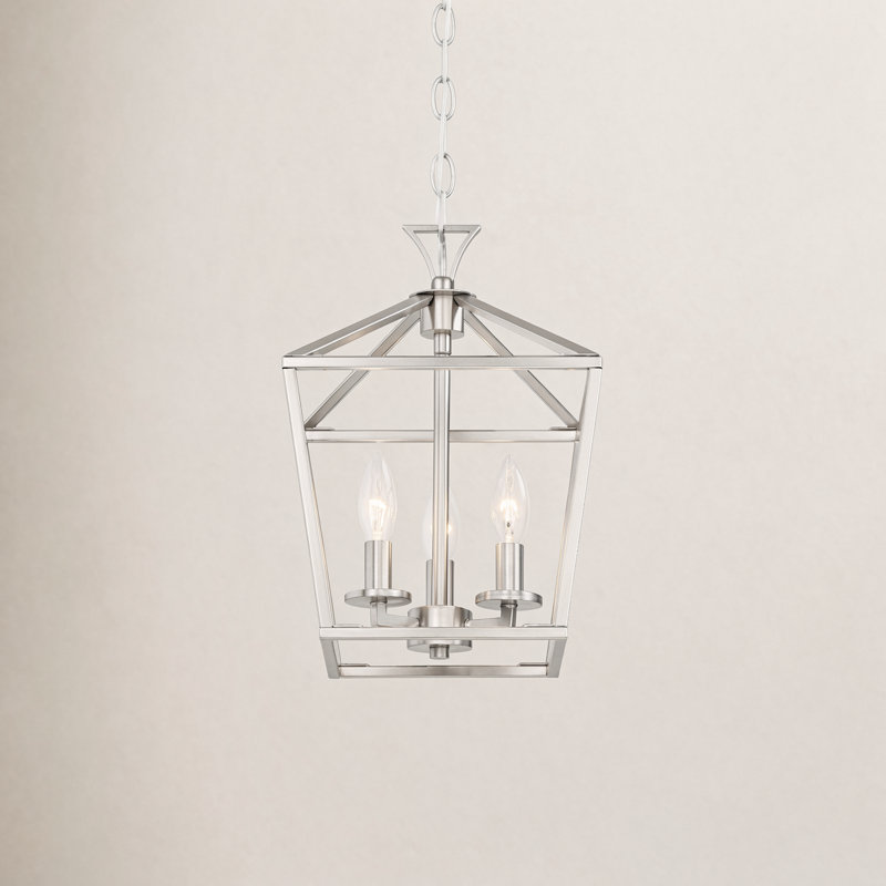 Hastings 3-Light Chandelier, Nickel satiné