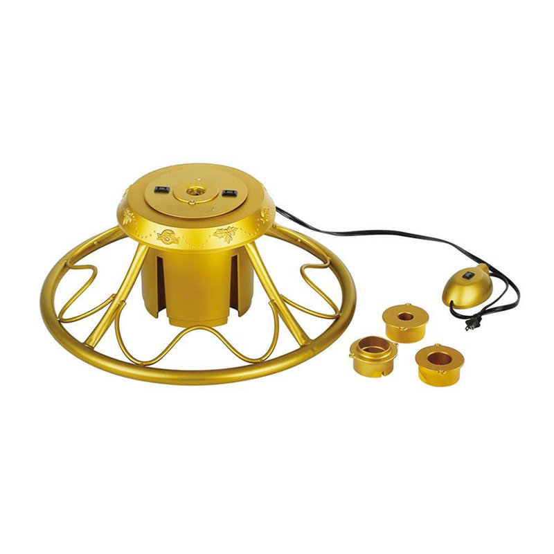 Home Heritage Golden Rotating Tree Stand for Trees up to 9 Feet Tall (2 Pack)