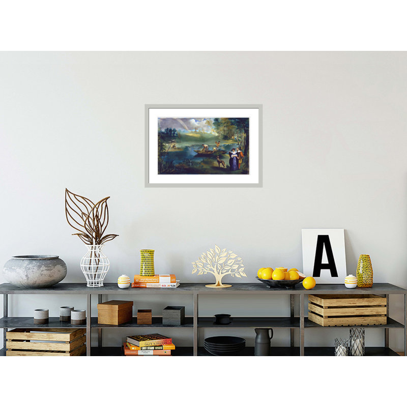 Pêche par impression giclée encadrée, 20,77 po H x 29,5 po L