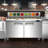 Coolski 60’’ W Commercial Salad Bar Refrigerator with 2 Doors, Refrigerated Salad Food Prep Table for Restaurants Cafeterias Sub Shops, Large Capacity Stainless Steel ETL NSF Approved
