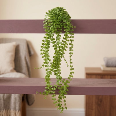 Artificial Hanging Plants Fire / UV Resistant 92 cm H Faux Fern Plant