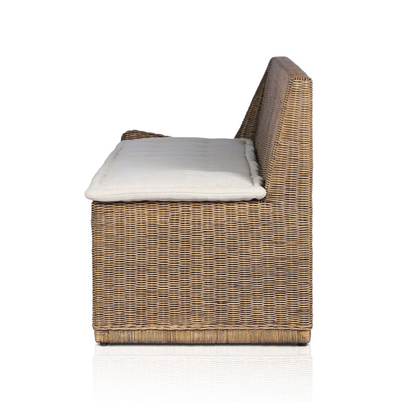 Senna Woven Dining Bench, 33" H x 72" W x 26.25" D