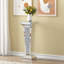 Glass Mirrored  Side Table Pedestal Stand Sofa Table