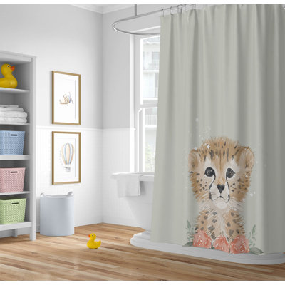 Lil Leopard Ultra-Thin Lightweight Shower Curtain