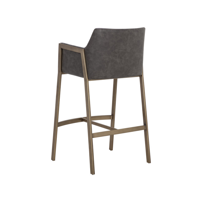 BERNADETTE BARSTOOL - BRAVO ADMIRAL, Bar Stool (30" Seat Height), Kendall Gray