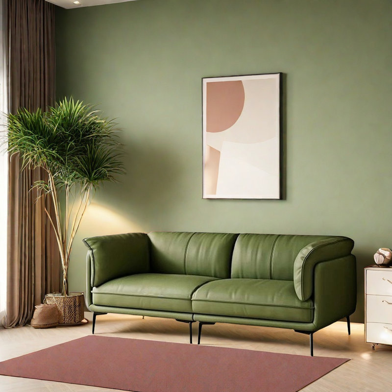 Nordic Retro In Line Sofa, 31.49" H x 110.23" W x 38.58" D, 4