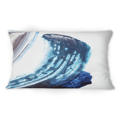 Coussin bleu et noir brossé - imprimé moderne 1