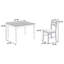 White 5-Pc Counter Height Dining Set Dining Table 4 X Chairs Natural Wood Grain Look Table Top Classic Dining Room