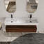 60 Inch Wall-Mounted Bathroom Vanity With Resin Sink,Soft Close Drawer,Float Mounting Design
