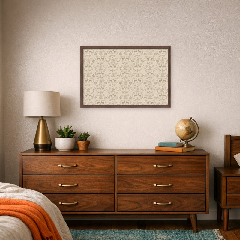 Rangement mural encadré en tissu, 26" H x 38" W