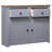 Sideboard 2-Drawer Cupboard Sideboard Buffet Cabinet Solid Pinewood-1239160815