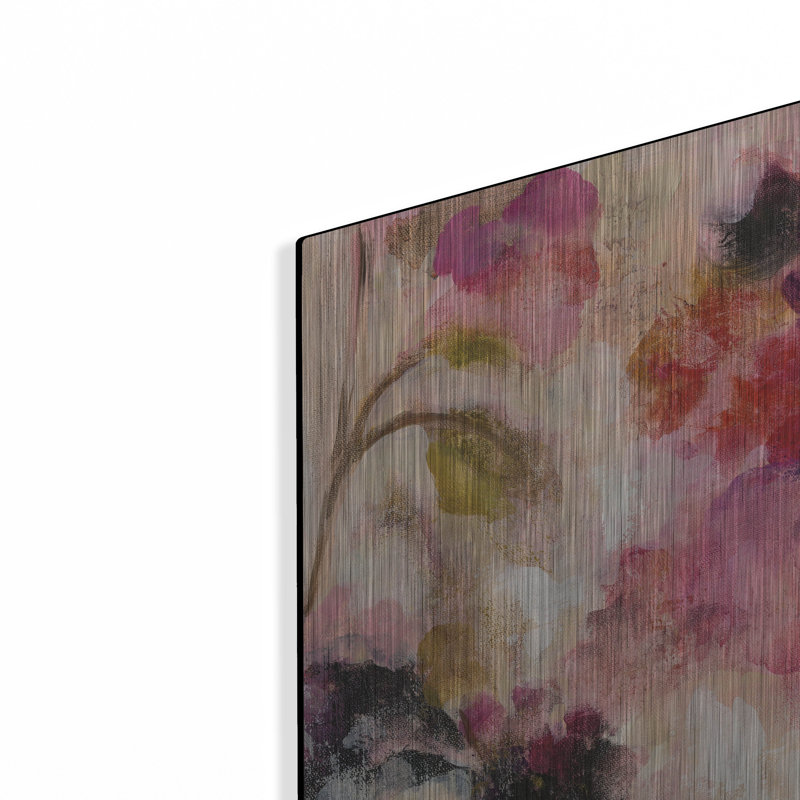  «Exuberant Florals II» par Silvia Vassileva, art mural en métal, 16 po x 48 po, H 48 po x l 16 po