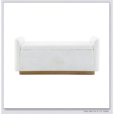 Upholstered Storage Ottoman Bench with Safety Hinge and Sturdy Metal Base for Versatile Home Seating Solutions