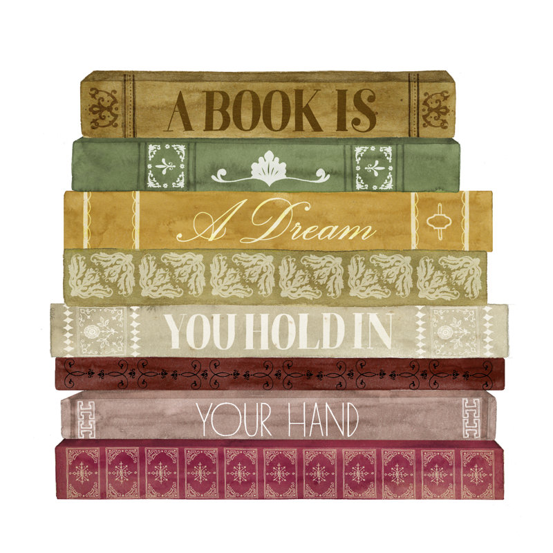 Book Lover I by Grace Popp - Wrapped Canvas Painting, 30cm H x 30cm W x 3.8cm D