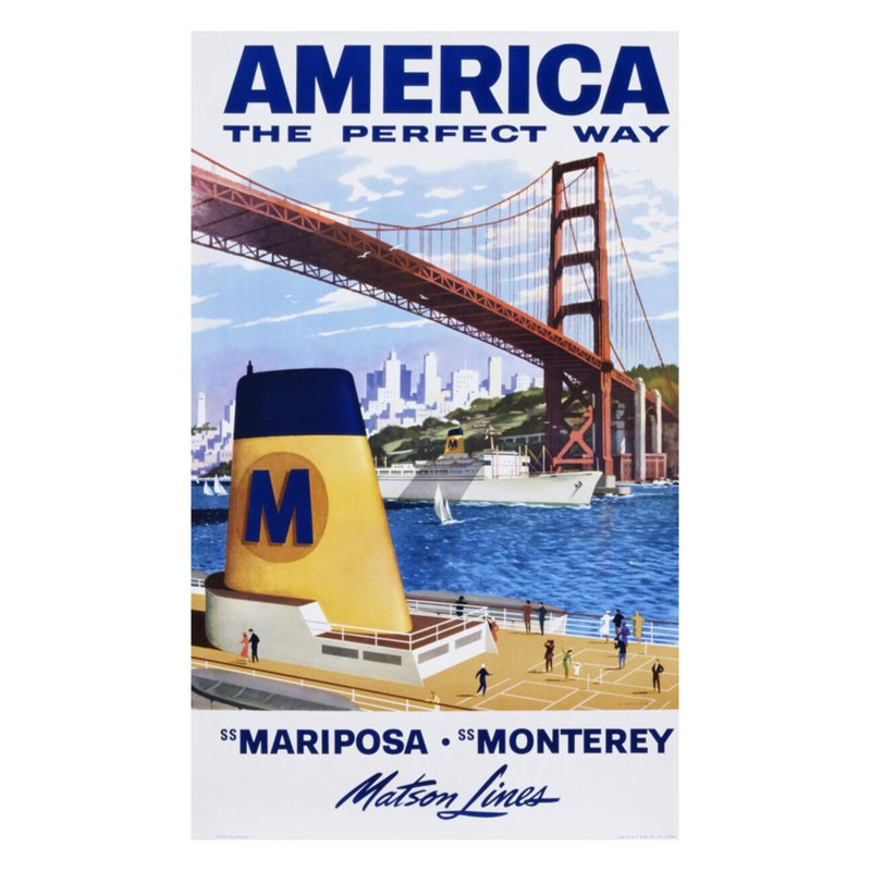 «America: The Perfect Way Travel» par Inconnu - Estampe numérique, H 28 po x l 22 po