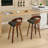 Riggan Faux Leather Upholstered Swivel Bar Stools-671769631