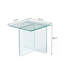 Petite table basse en verre trempé transparent