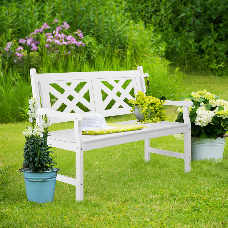 Banc de parc en bois Original, Blanc