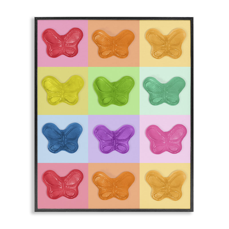 Giclée encadrée arc-en-ciel bonbon, design par Lish Creative, H 20 po x l 16 po, Giclée encadrée noir minuit