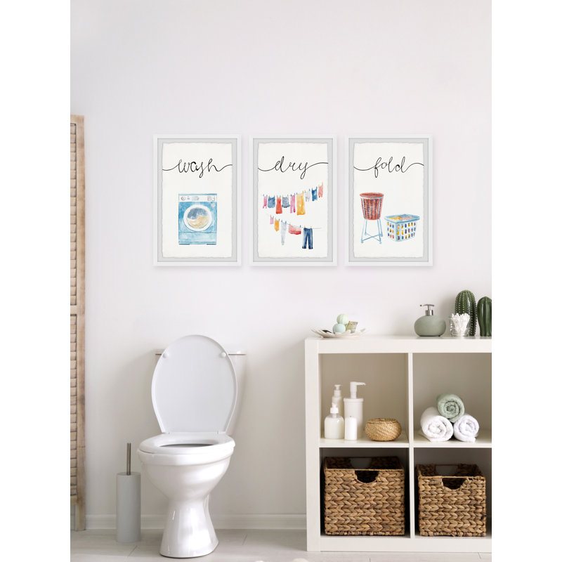 Triptyque de lavage à sec Line, H 12 po x l 24 po x P 1,5 po