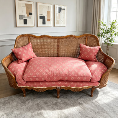 French Retro Design Red Sofa