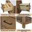 Meuble-lavabo Farmhouse de 48 po avec lavabo, bois massif, 4 tiroirs, 2 portes à fermeture en douceur, tablette de rangement ouverte, comptoir et dosseret en marbre 0,79 po, brun foncé-1218096835-1218096839-1218096840
